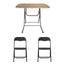 Masa plianta cu blat MDF 60x90x75 cm si 2 scaune pliabile bucatarie