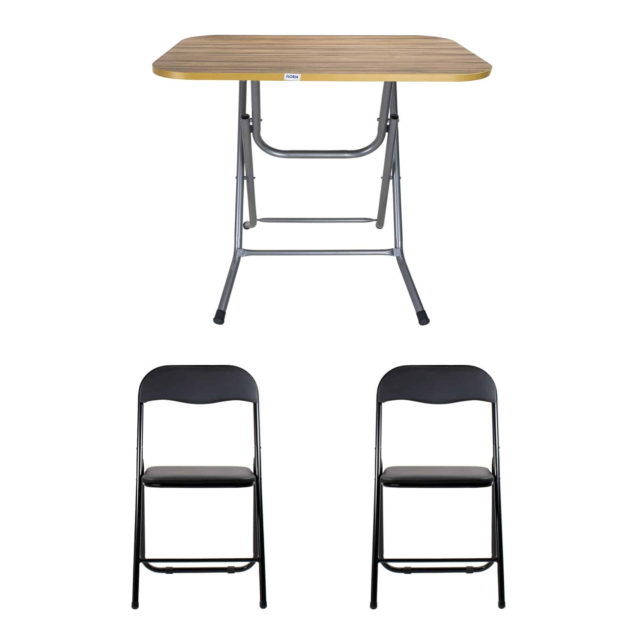 Masa plianta cu blat MDF 60x90x75 cm si 2 scaune pliabile bucatarie