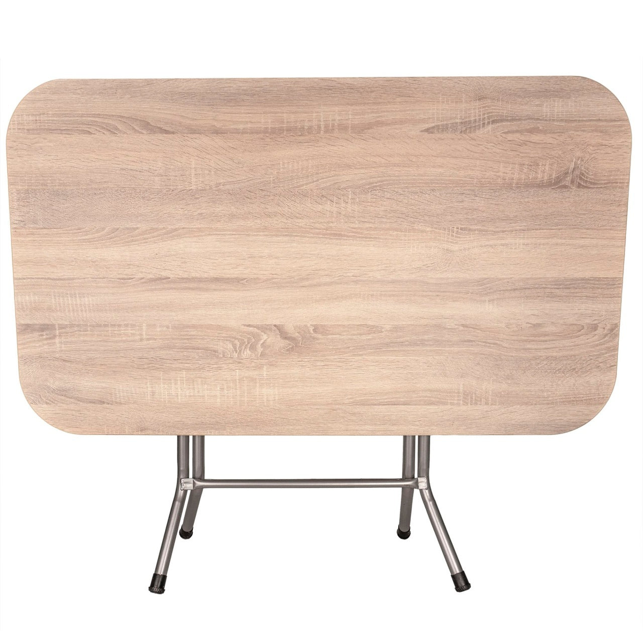 Masa plianta cu blat MDF 70x120x73 cm si 6 scaune pliabile de bucatarie