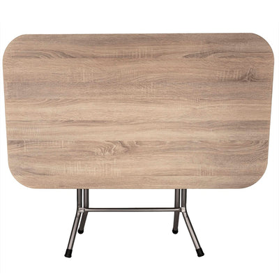Masa plianta cu blat MDF, dimensiuni 70x120x73 cm, picioare metalice vopsite