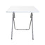 Masa plianta MDF 60x60x72 cm alba cu 2 scaune pliabile pentru bucatarie si camping