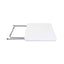 Masa plianta MDF 60x60x72 cm alba cu 2 scaune pliabile pentru bucatarie si camping