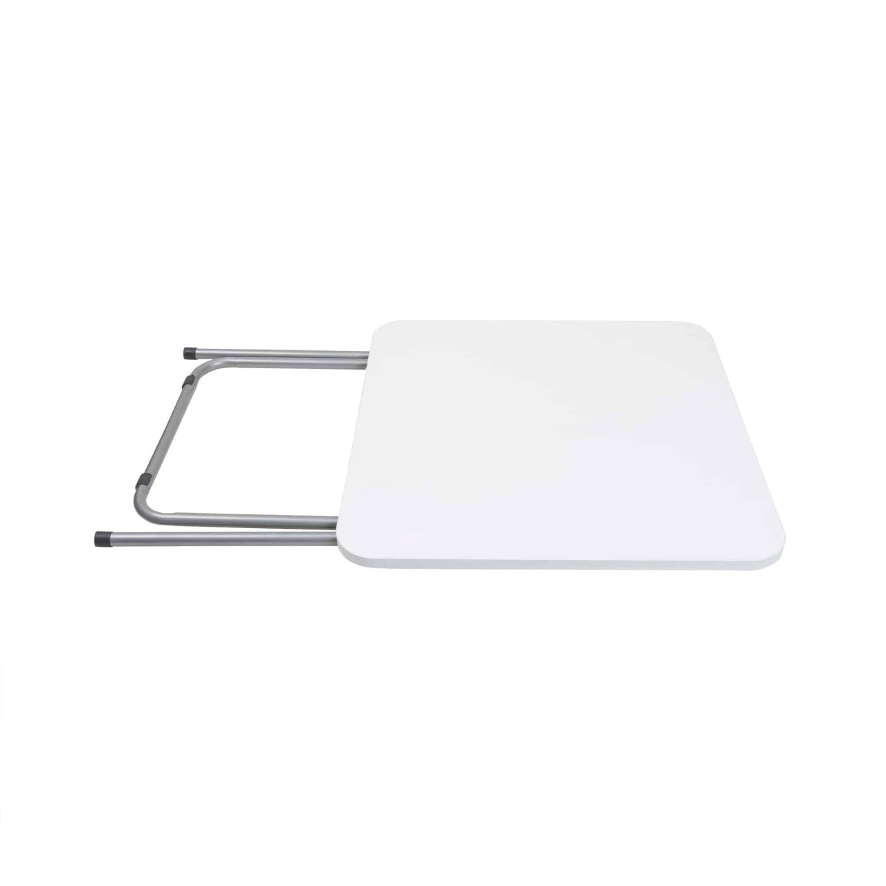 Masa plianta MDF 60x60x72 cm alba cu 2 scaune pliabile pentru bucatarie si camping