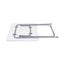 Masa plianta MDF 60x60x72 cm alba cu 2 scaune pliabile pentru bucatarie si camping