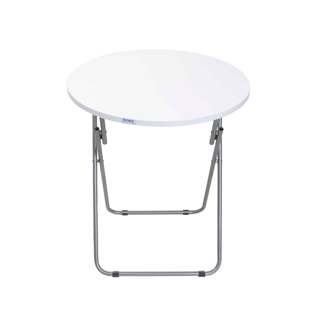Masa plianta rotunda cu blat MDF, 60x65 cm, culoare alba