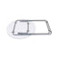Masa plianta rotunda cu blat MDF, 60x65 cm, culoare alba