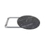 Masa plianta rotunda cu blat MDF, 60x65 cm, picioare metalice negre