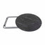 Masa plianta rotunda cu blat MDF 70x70 cm, picioare metalice negre