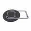 Masa plianta rotunda cu blat MDF 70x70 cm, picioare metalice negre