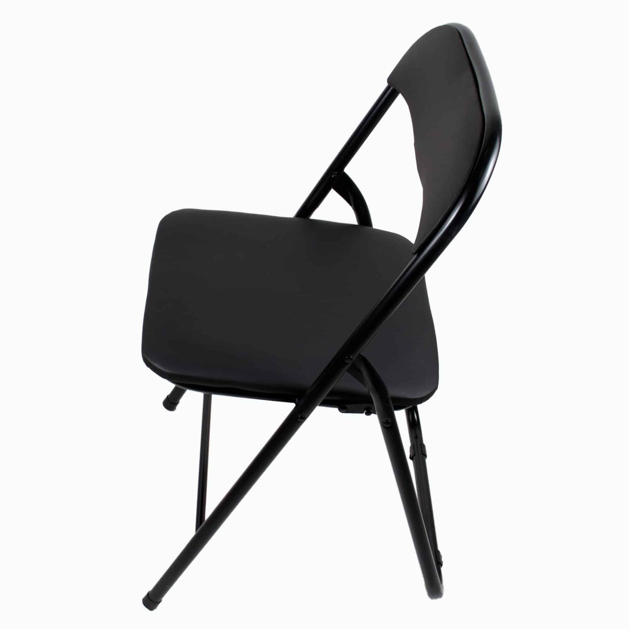 Masa plianta rotunda MDF 60x65cm alba cu 4 scaune bucatarie pliabile