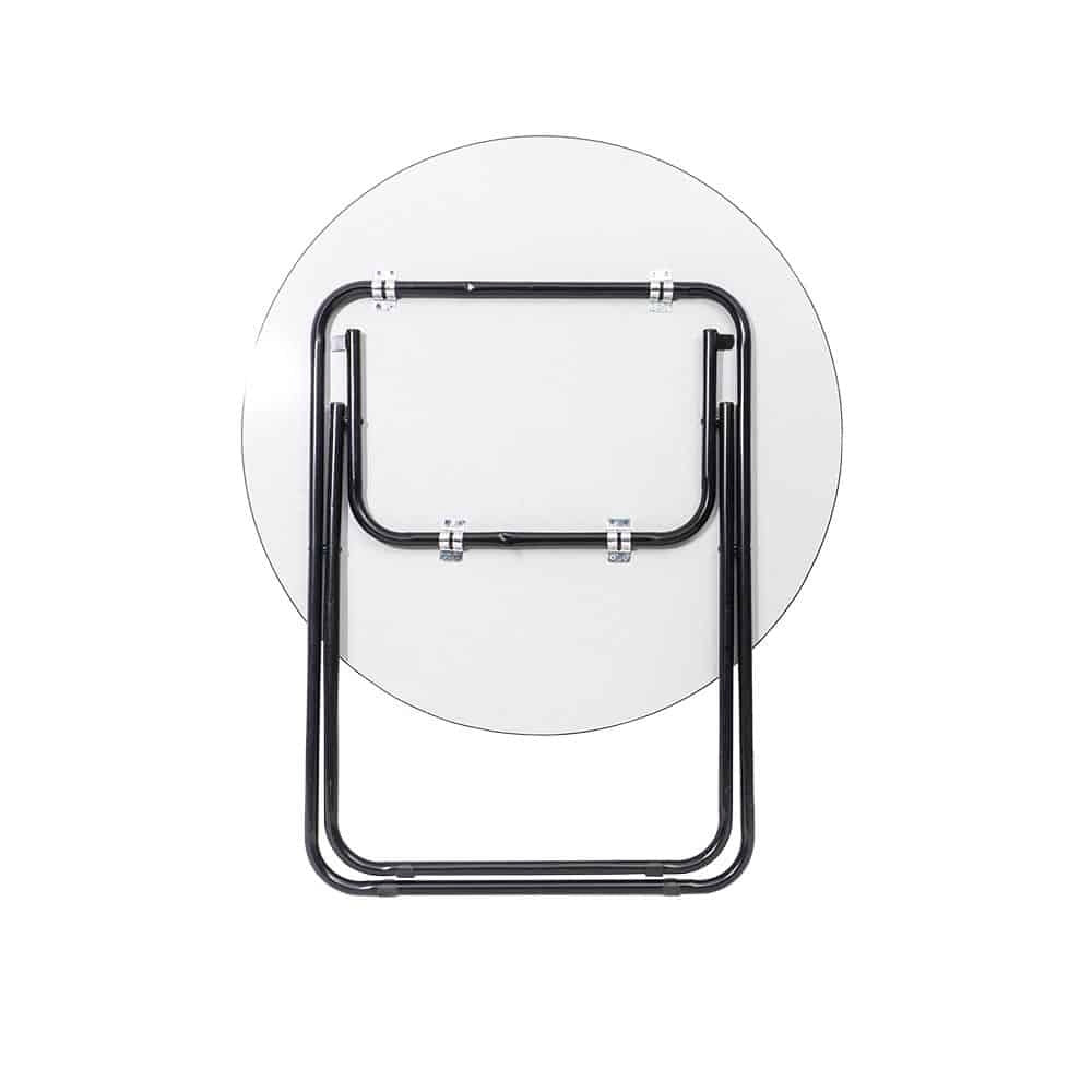 Masa rotunda plianta cu blat MDF, diametru 80 cm, inaltime 69 cm
