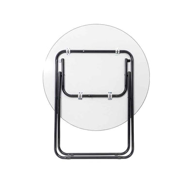 Masa rotunda plianta cu blat MDF, diametru 80 cm, inaltime 69 cm