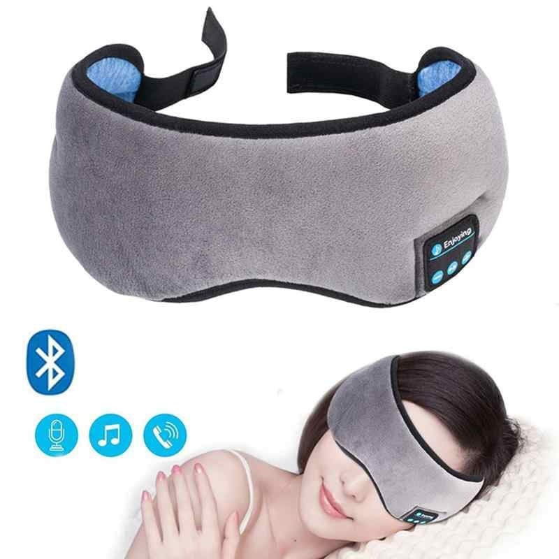 Masca de noapte bluetooth Midy, casti incorporate, bass puternic, sunet clar, suporta apeluri telefonice, versiune bluetooth 5.0, microfon incorporat, material moale si confortabil, panou de control usor accesibil, Gri