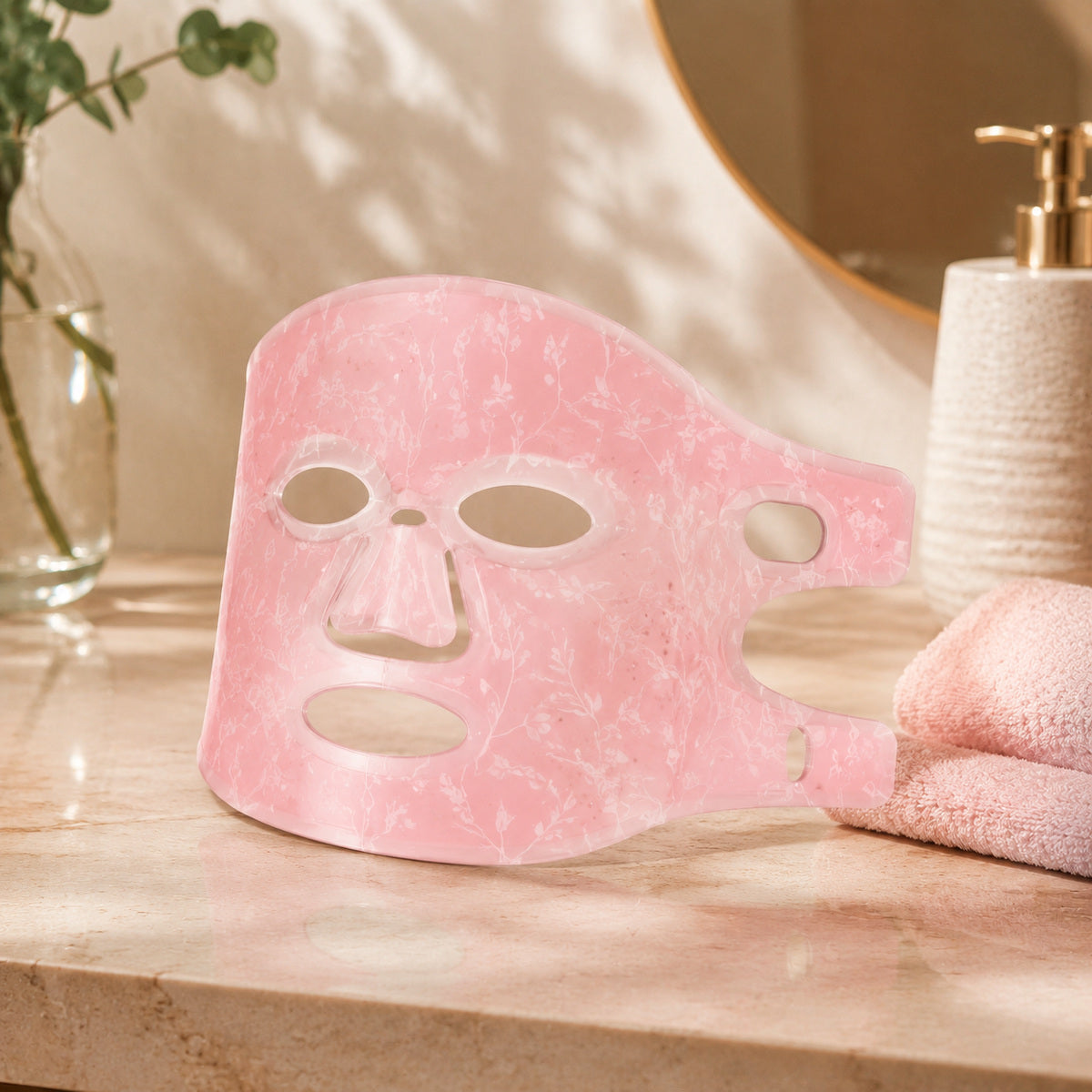 Mască Facială LED pentru Îngrijirea Tenului, Roz – imagine 2