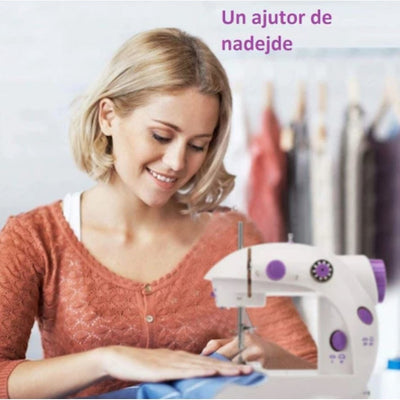 Masina de cusut electrica FOXMAG24® 4 in 1, portabila, Alba