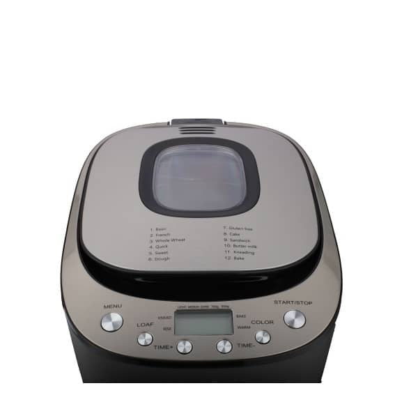Masina de facut paine cu putere 550W, ecran digital si coacere ajustabila, negru