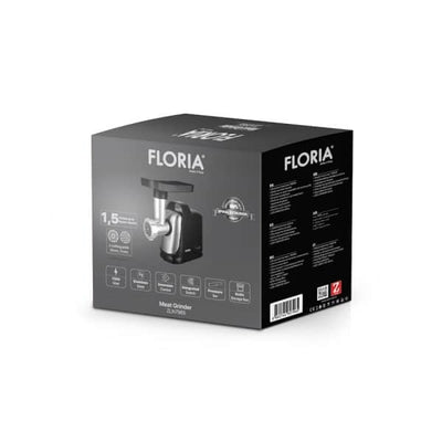 Masina de tocat carne 1300W, doua site, functie revers, lama inox, negru
