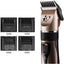 Masina de tuns animale, FOXMAG24, cu functie wireless, lame ceramice, 4 tipuri de pieptane, buton ON-OFF, auriu