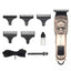 Masina de tuns, FOXMAG24, afisaj LED, incarcare USB, cu 5 capete interschimbabile, cu lame din otel inoxidabil, impermeabila, auriu