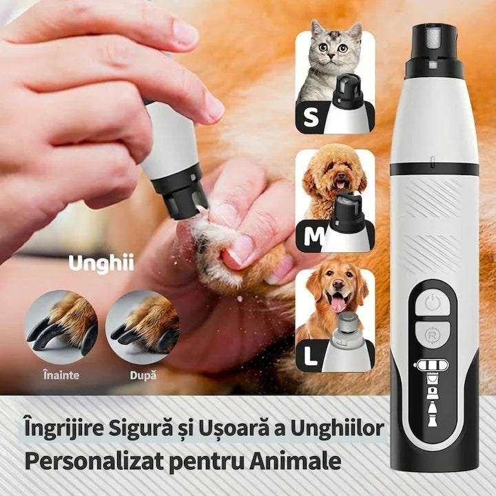 Masina de tuns pentru animale 4 in 1, pentru caini si pisici, lama din otel inoxidabil, afisaj LED