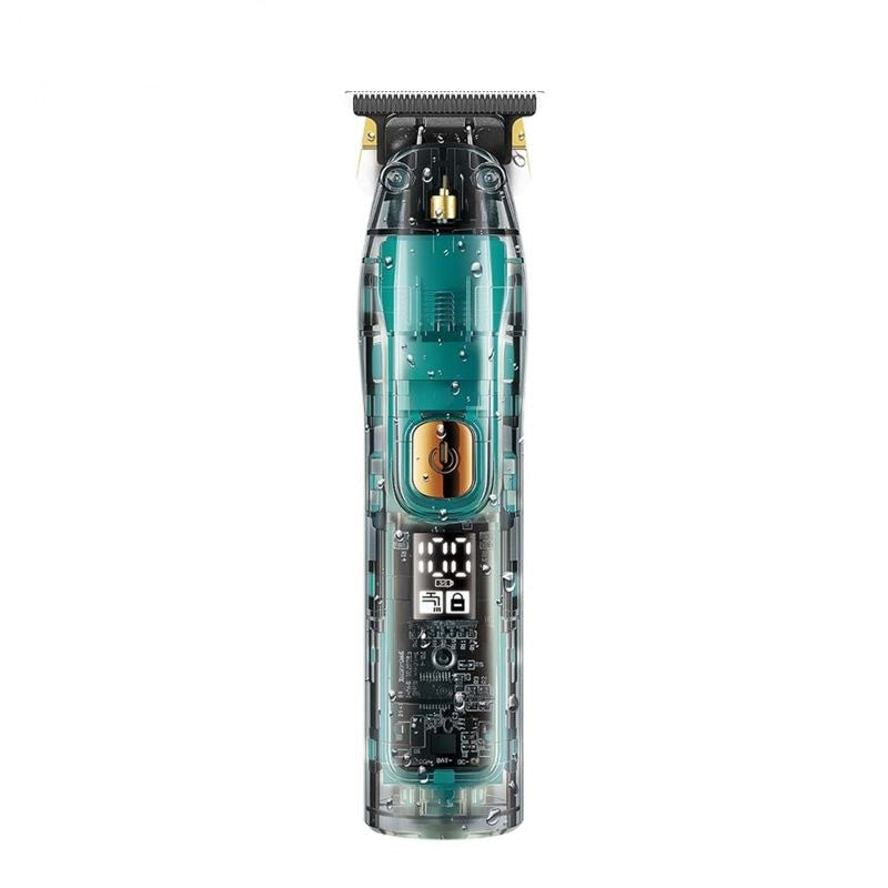 Masina de tuns profesionala, cu lame din inox, multifunctionala, rezistenta la apa, incarcare USB, afisaj LED, verde