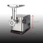 Masina tocat carne, confectionata din inox, cu 3 site, capacitate de maruntire 1,5 kg/min, putere 1800W, cu accesorii incluse, gri