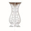 Masuta de cafea, fixa, din MDF, cu elemente decorative, dimensiuni 75 X 36 cm, alb