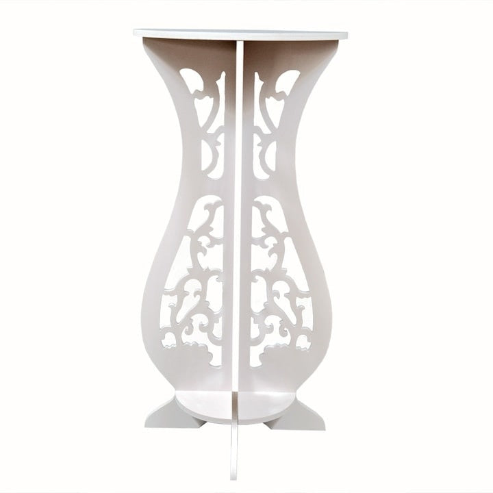 Masuta de cafea, fixa, din MDF, cu elemente decorative, dimensiuni 75 X 36 cm, alb