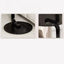 Masuta de cafea, rotunda, blat din MDF, suport metalic, dimensiuni 50 x 60 cm, cu un picior, pentru living si bucatarie, maro/negru