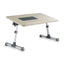 Masuta pentru Laptop FOXMAG24, Blat din MDF, Cooler Incorporat, Picioare din Aluminiu, Ajustare Inaltime si Unghi de Lucru, Alimentare USB, Gri