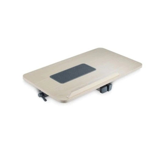 Masuta pentru Laptop FOXMAG24, Blat din MDF, Cooler Incorporat, Picioare din Aluminiu, Ajustare Inaltime si Unghi de Lucru, Alimentare USB, Gri