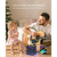 Microfon karaoke copii si adulti, cu difuzor separat, wireless, Bluetooth, modul card TF, 2 microfoane incluse, negru