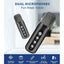Microfon karaoke copii si adulti, cu difuzor separat, wireless, Bluetooth, modul card TF, 2 microfoane incluse, negru