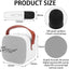Microfon karaoke copii si adulti, cu difuzor separat, wireless, Bluetooth, modul card TF, 2 microfoane incluse, alb/roz