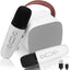 Microfon karaoke copii si adulti, cu difuzor separat, wireless, Bluetooth, modul card TF, 2 microfoane incluse, alb/roz