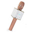 Microfon Karaoke Wireless FOXMAG24, cu Bluetooth si boxa inclusa, autonomie 3-5h, Rose Gold