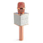 Microfon Karaoke Wireless FOXMAG24, cu Bluetooth si boxa inclusa, autonomie 3-5h, Rose Gold