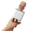 Microfon Karaoke Wireless FOXMAG24, cu Bluetooth si boxa inclusa, autonomie 3-5h, Rose Gold