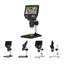 Microscop digital LCD 4.3” HD, 8MP, zoom 1-1000X, 8 LED-uri, baterie reincarcabila si suport PC, din metal si plastic, argintiu/negru