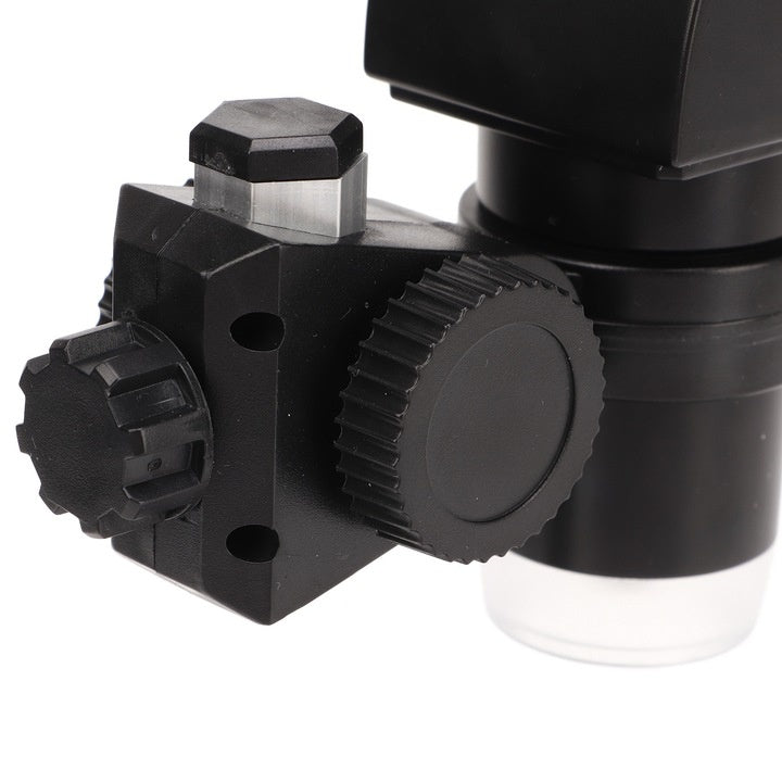 Microscop digital LCD 4.3” HD, 8MP, zoom 1-1000X, 8 LED-uri, baterie reincarcabila si suport PC, din metal si plastic, argintiu/negru