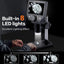 Microscop digital LCD 4.3” HD, 8MP, zoom 1-1000X, 8 LED-uri, baterie reincarcabila si suport PC, din metal si plastic, argintiu/negru