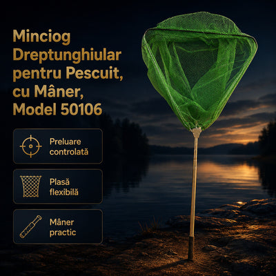Minciog Dreptunghiular pentru Pescuit, cu Mâner, Model 50106 – imagine principală promoțională