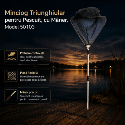 Minciog Triunghiular pentru Pescuit, cu Mâner, Model 50103 – imagine principală promoțională
