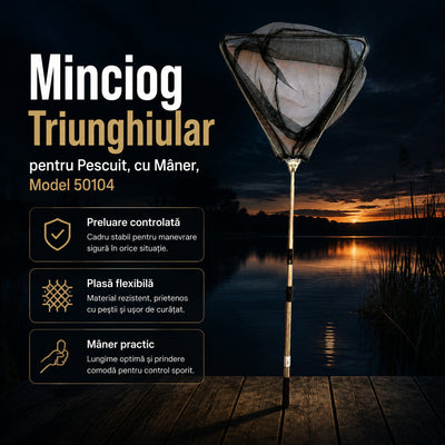 Minciog Triunghiular pentru Pescuit, cu Mâner, Model 50104 – imagine principală promoțională