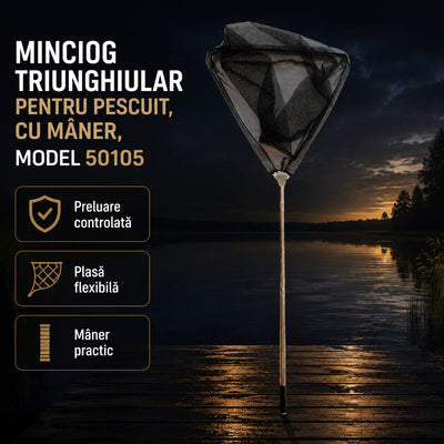 Minciog Triunghiular pentru Pescuit, cu Mâner, Model 50105 – imagine principală promoțională
