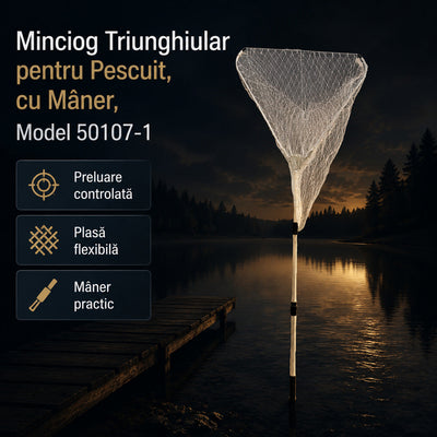 Minciog Triunghiular pentru Pescuit, cu Mâner, Model 50107-1 – imagine principală promoțională