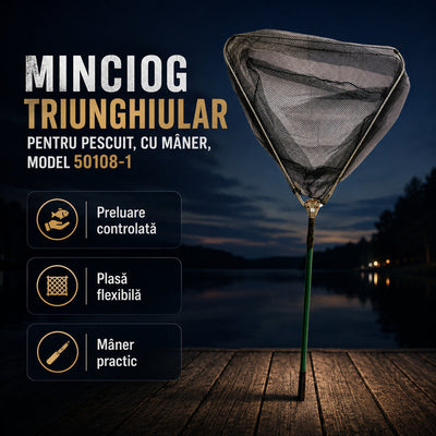 Minciog Triunghiular pentru Pescuit, cu Mâner, Model 50108-1 – imagine principală promoțională