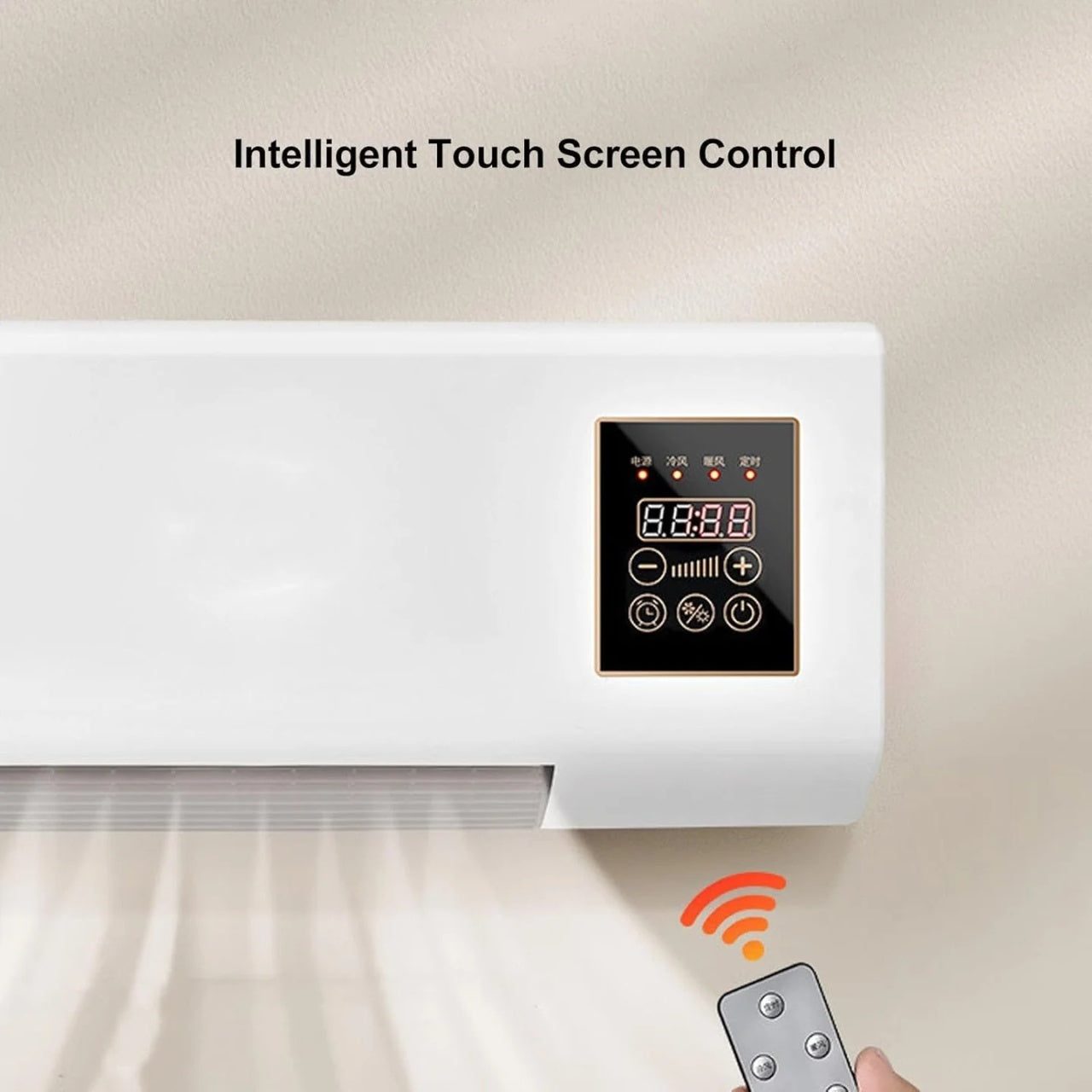 Mini aer conditionat, 2 in 1, 55 cm, Rece/Cald, 16 - 40 grade, 1800W, cu telecomanda, Alb