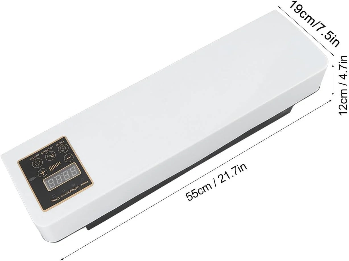 Mini aer conditionat, 2 in 1, 55 cm, Rece/Cald, 16 - 40 grade, 1800W, cu telecomanda, Alb