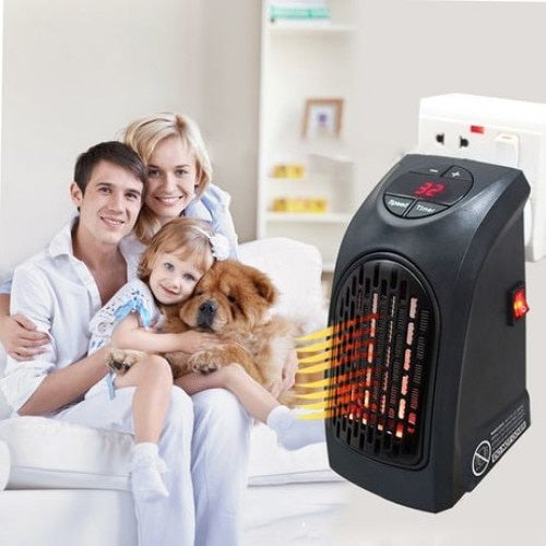 Mini aeroterma portabila FOXMAG24® pentru priza, ergonomica, cu afisaj digital, 400 W